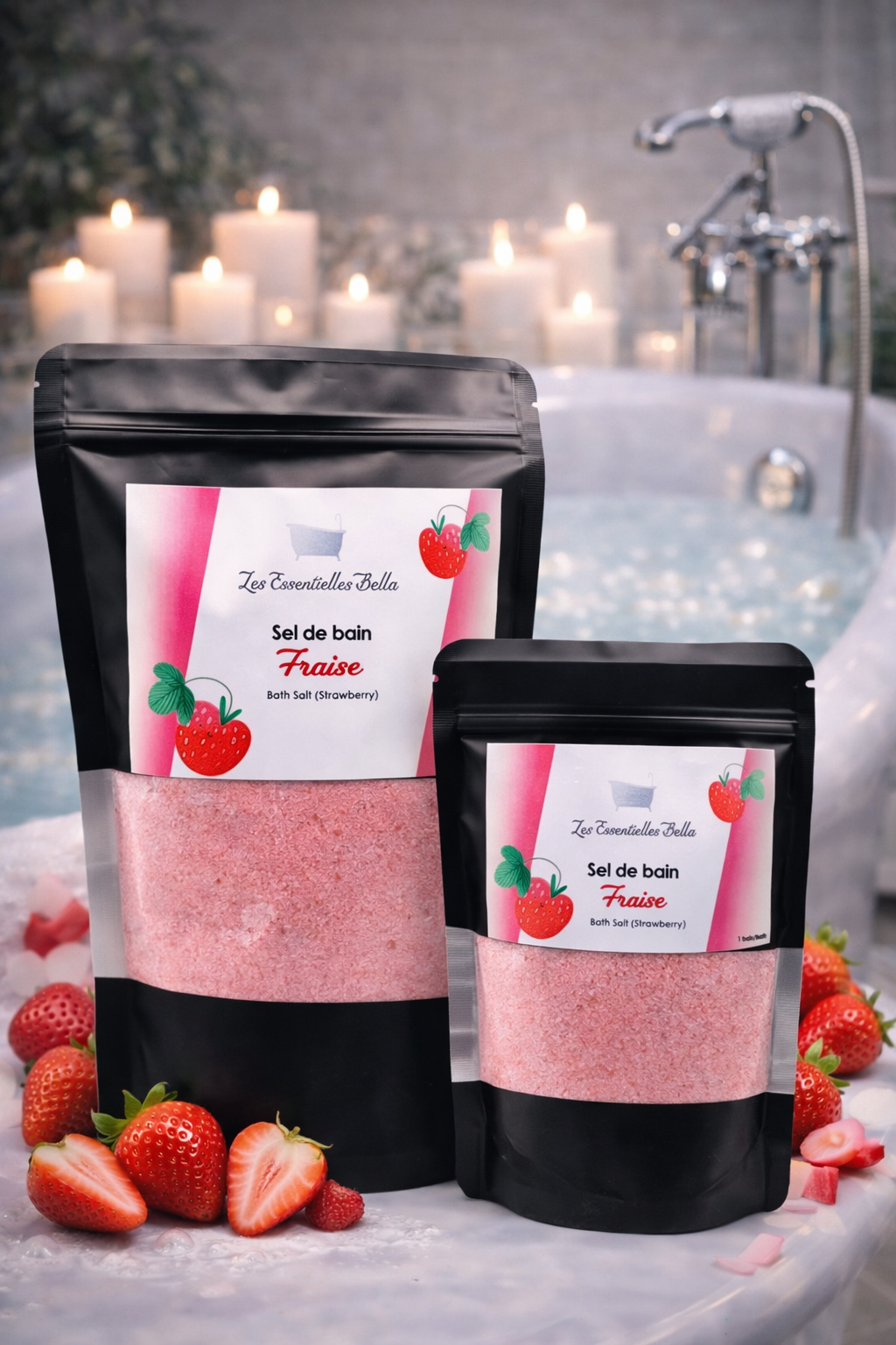 Sel de bain (Fraise des champs)