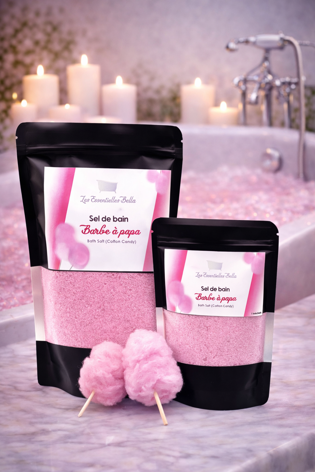 Sel de bain Barbe à papa (Cotton Candy Bath Salt)