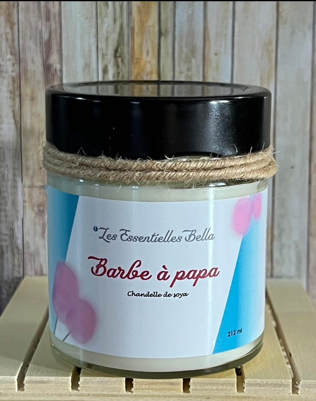 Chandelle de soya naturel (Barbe à papa)