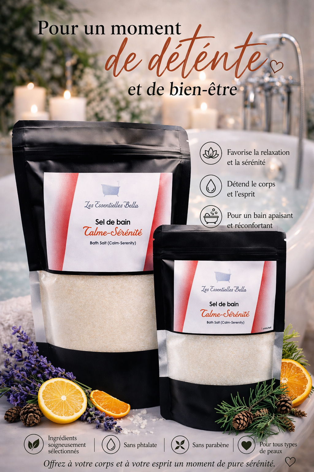 Sel de bain Calme & sérénité