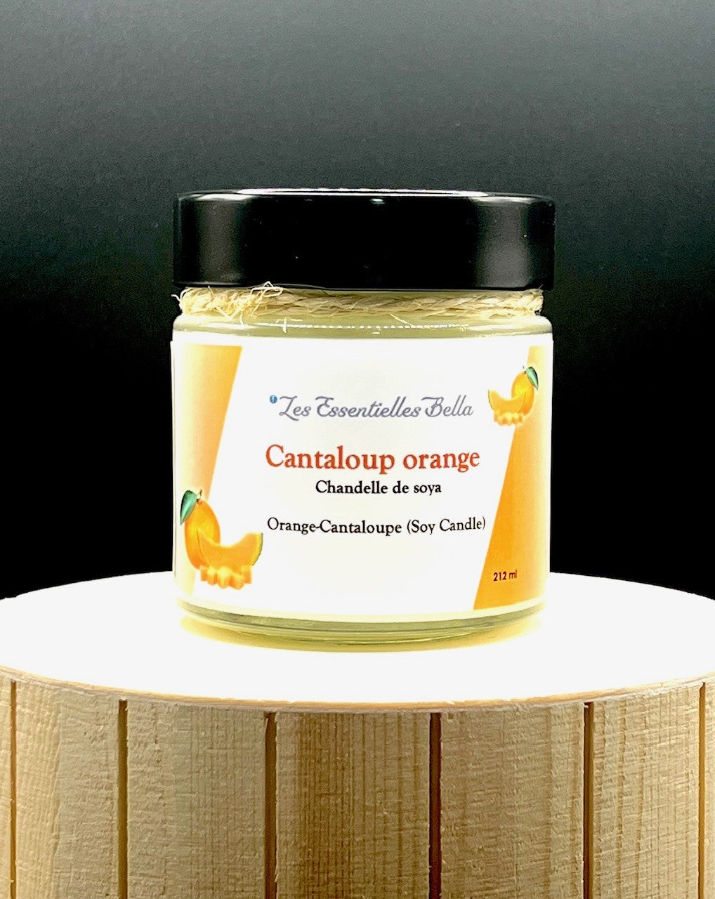 Chandelle de soya naturel (Cantaloup-orange)