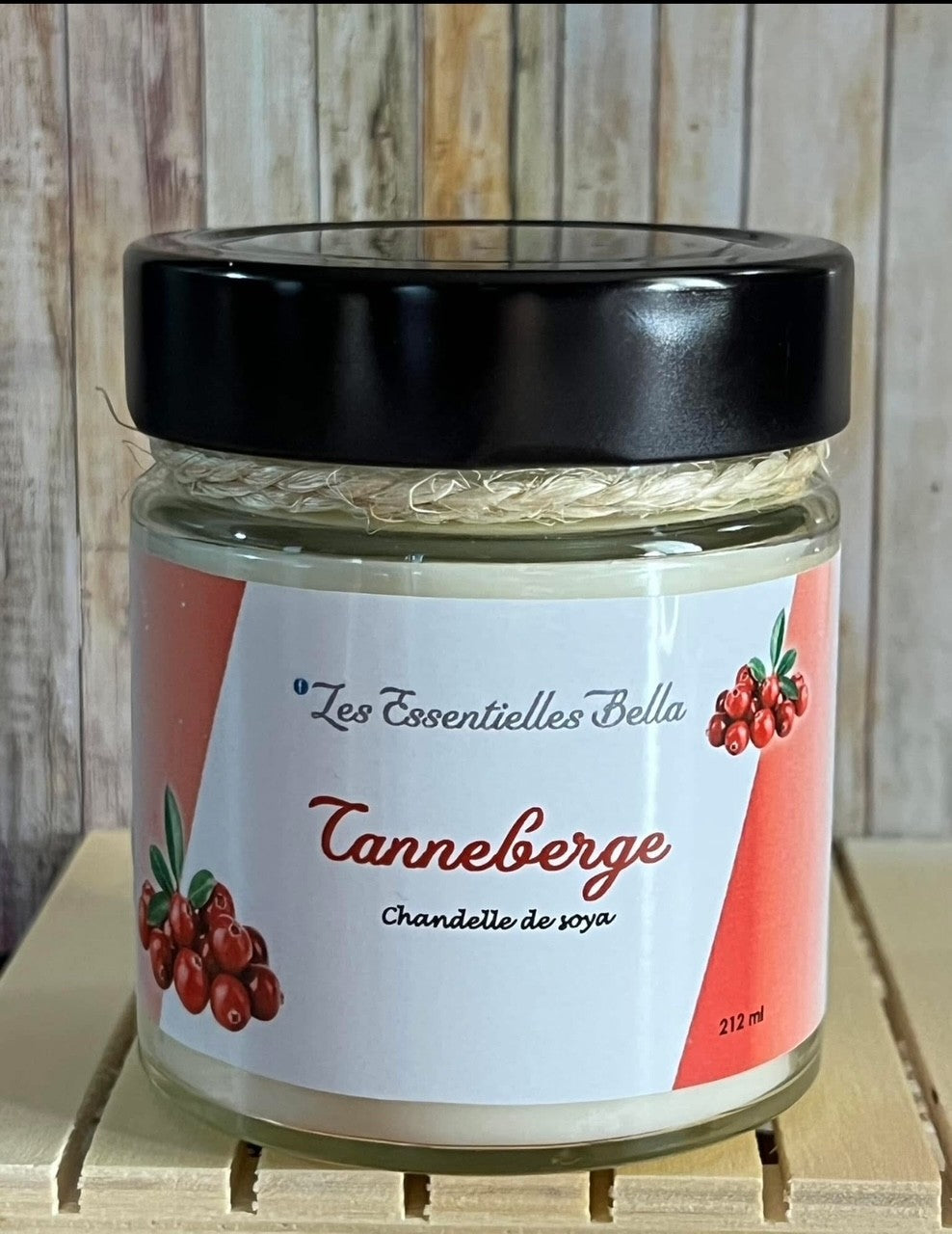 Chandelle de soya naturel (Canneberge)