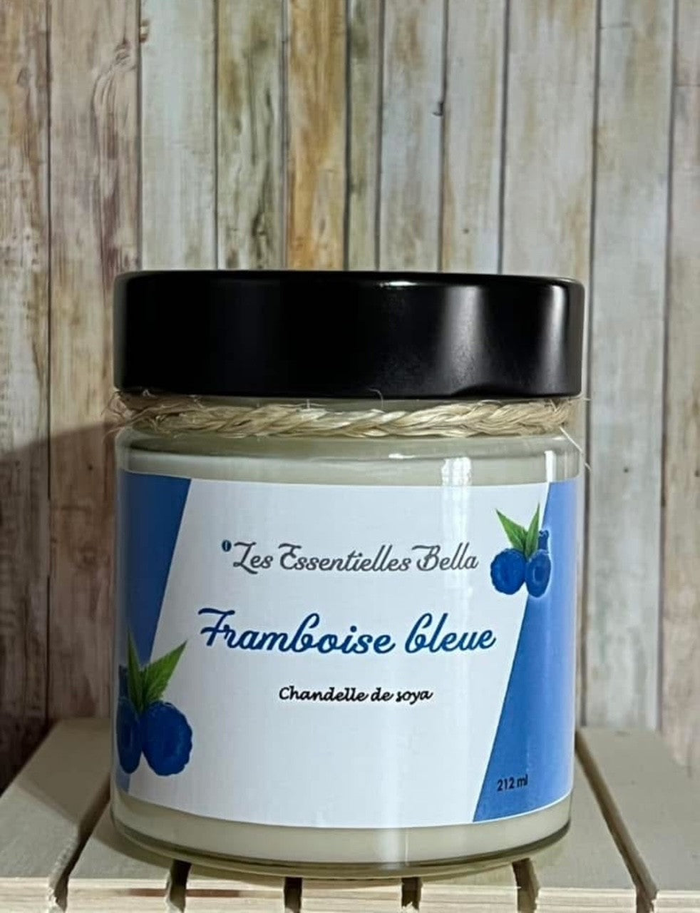 Chandelle de soya naturel (Framboise bleue)