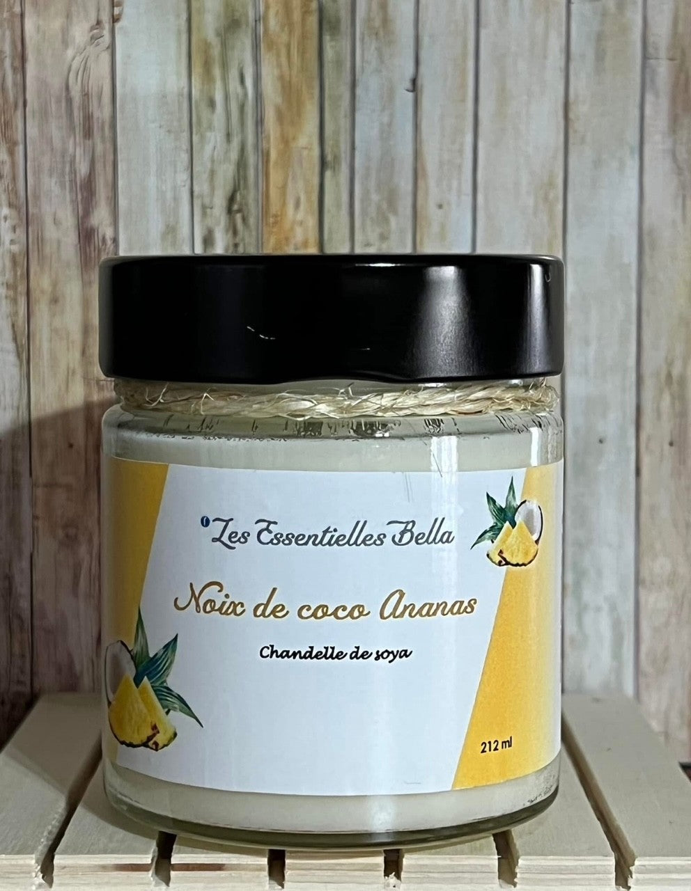 Chandelle de soya naturel (Noix coco-ananas)