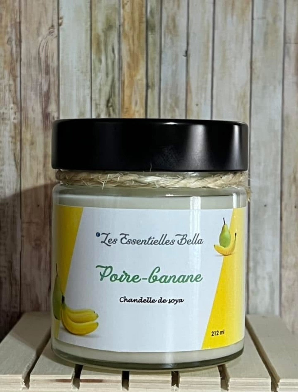 Chandelle de soya naturel (Poire-banane)
