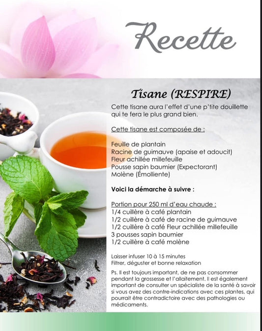 Recette tisane Respire