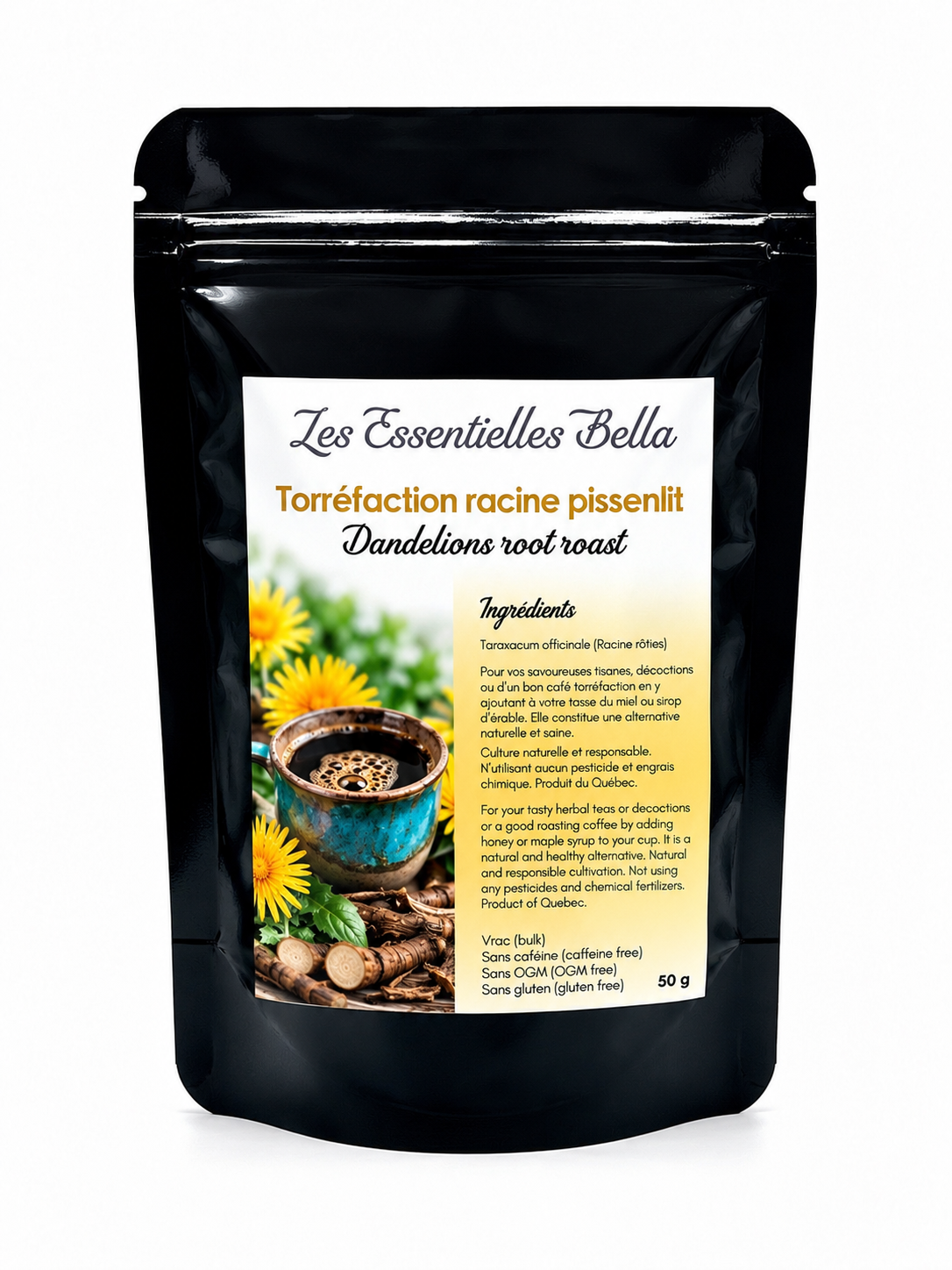 Torréfaction racine pissenlit rôtie (Roasted dandelion root roast)