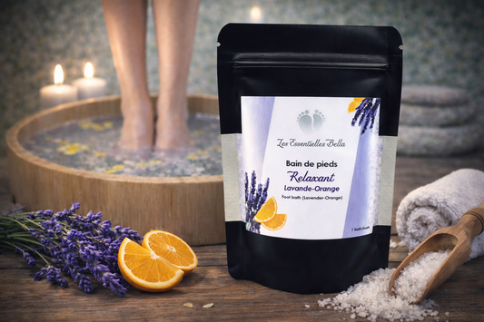Bain de pieds (Lavande & orange) -Foot bath (Lavender and orange)