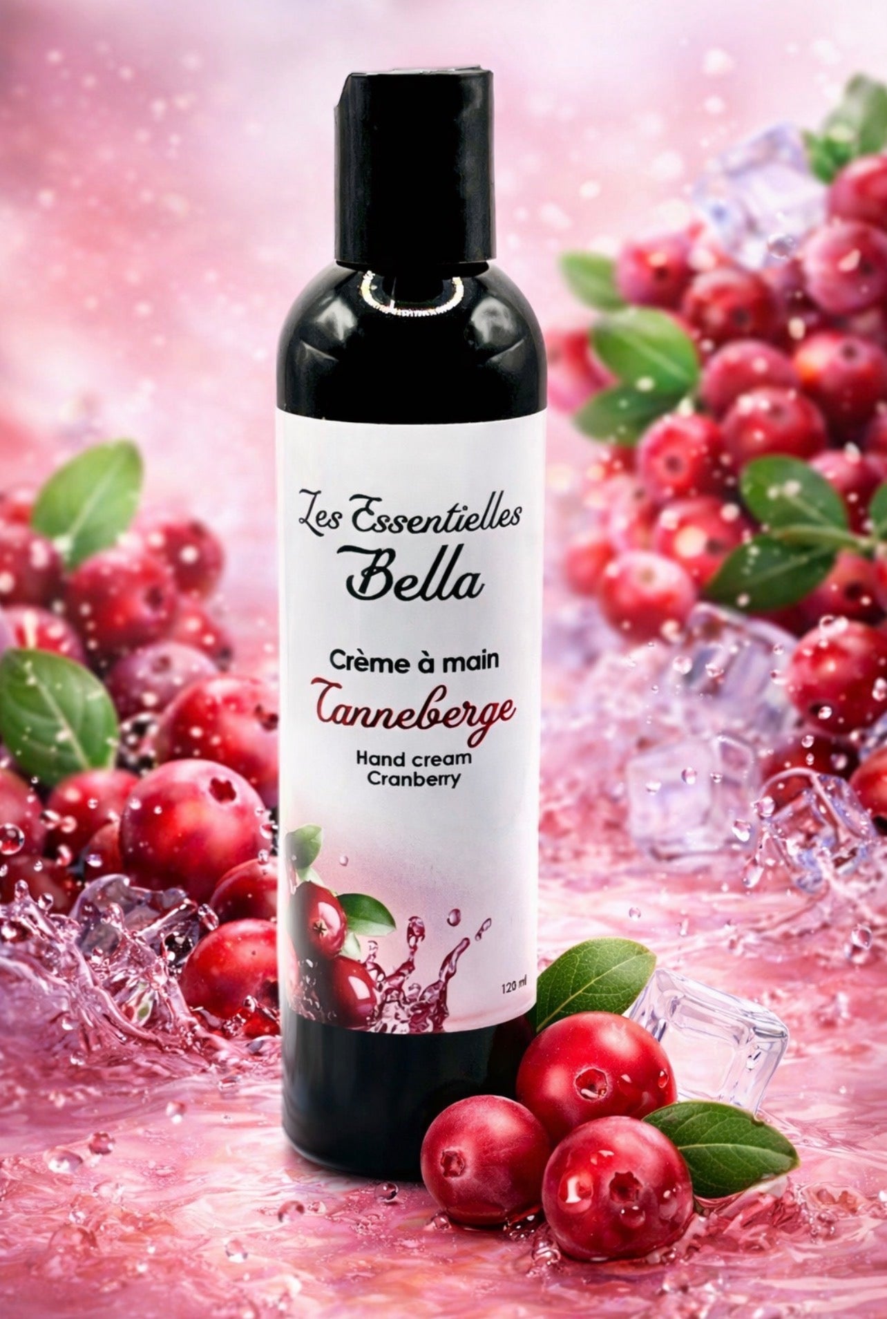 Crème à main à la canneberge