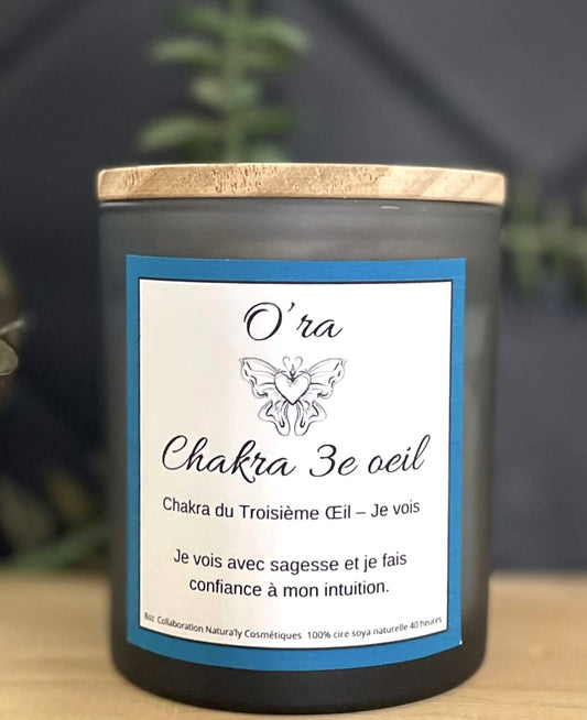 Chandelle de soya naturel (Chakra 3 ième oeil) -Natural Soy Candle (Third Eye Chakra)