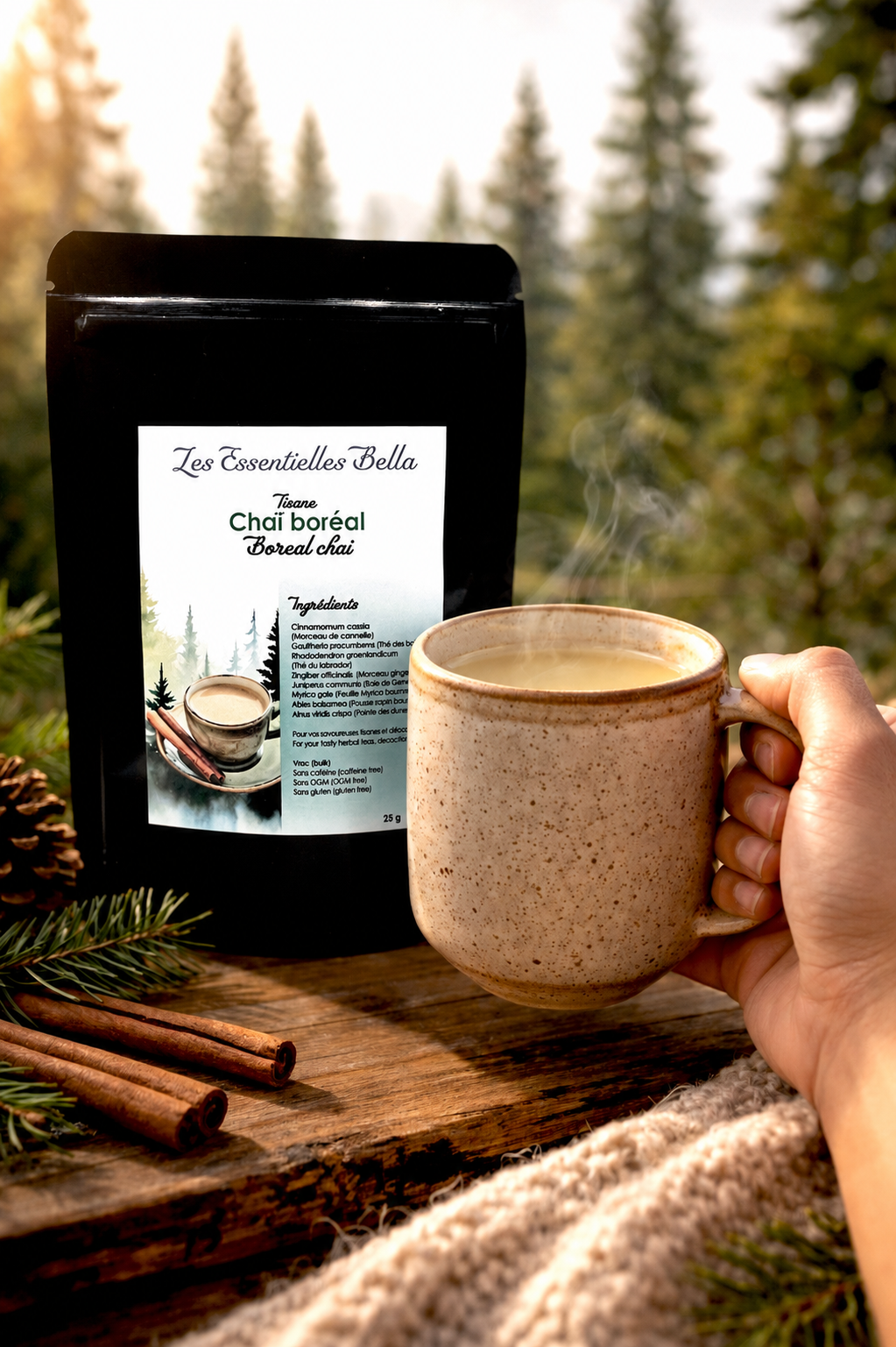 Tisane Chaï boréal (Boreal chai herbal tea)