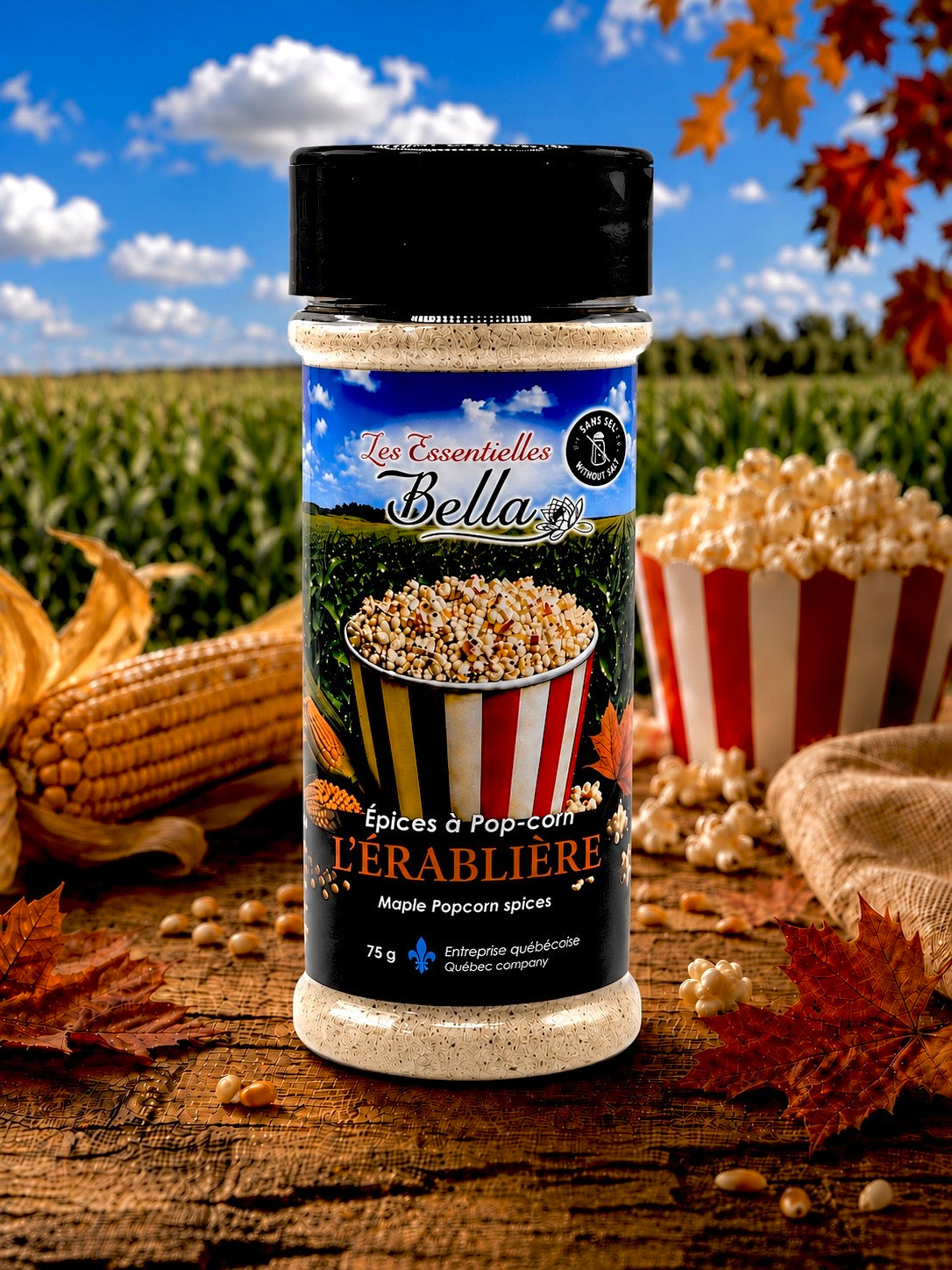 Épice à pop corn L’érablière (Maple Sugar Shack Popcorn Seasoning)