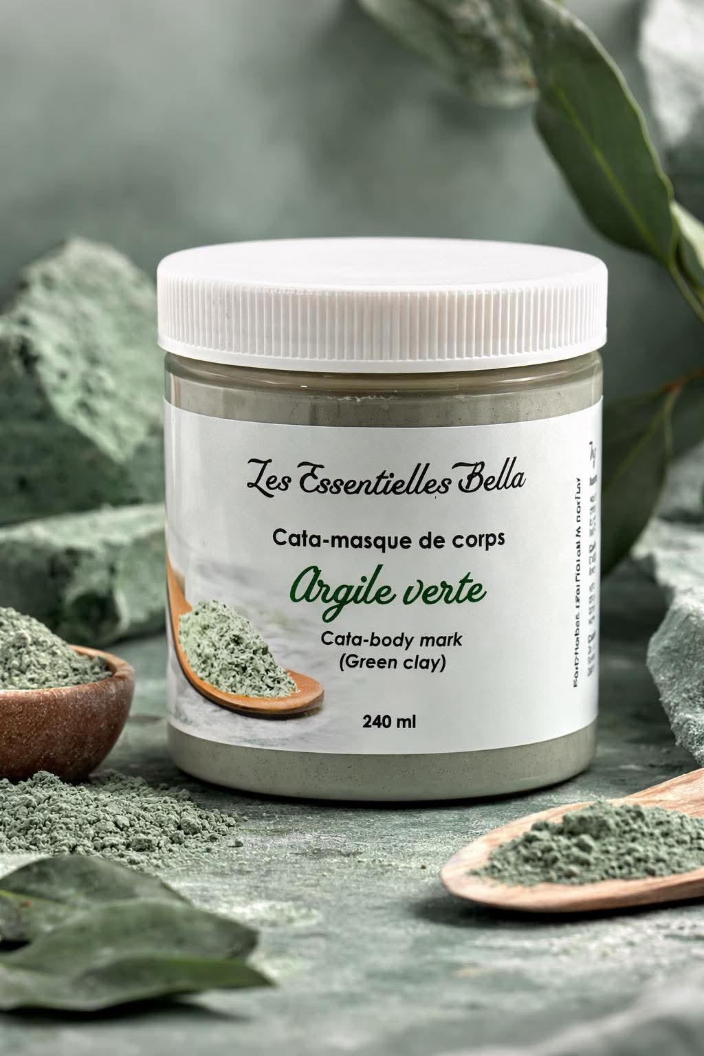 Cata-masque de corps (Argile verte)                                  Cata-body mark
(Green clay)