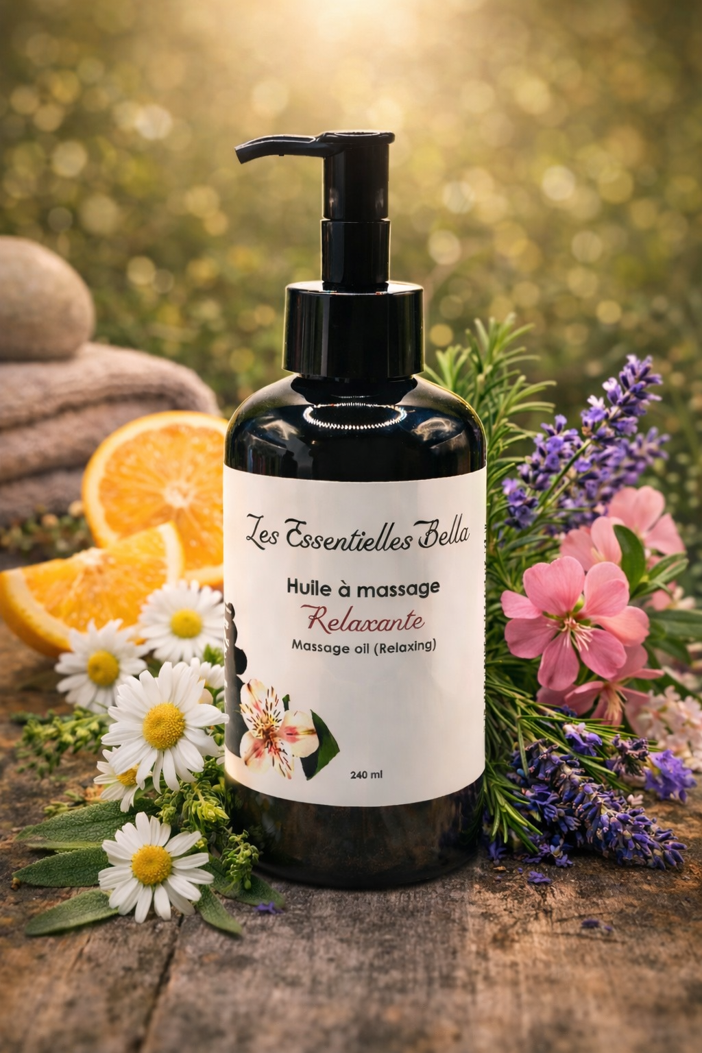 Huile à massage RELAXANTE (Relaxing massage oil)
