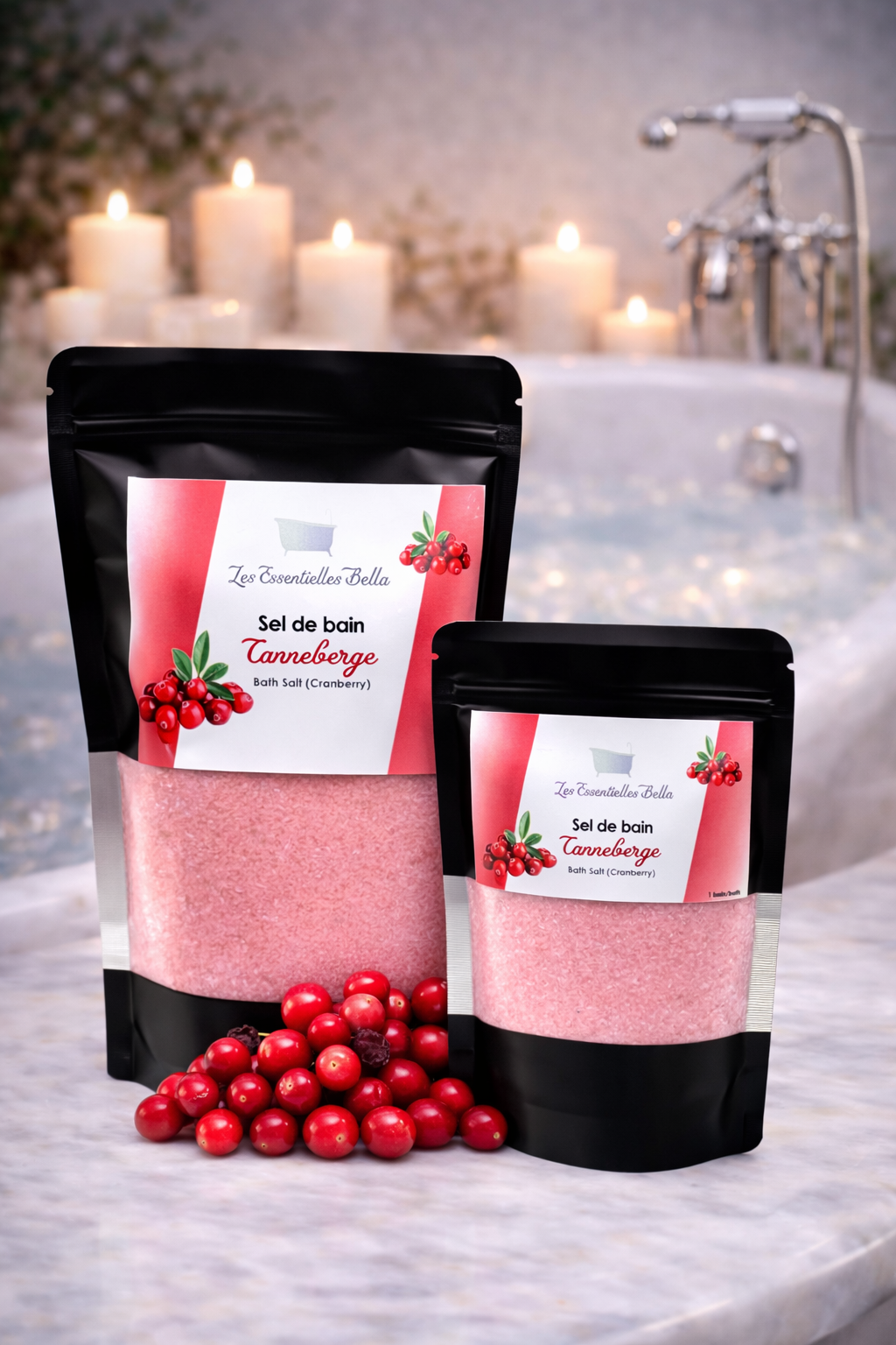 Sel de bain (Canneberge)