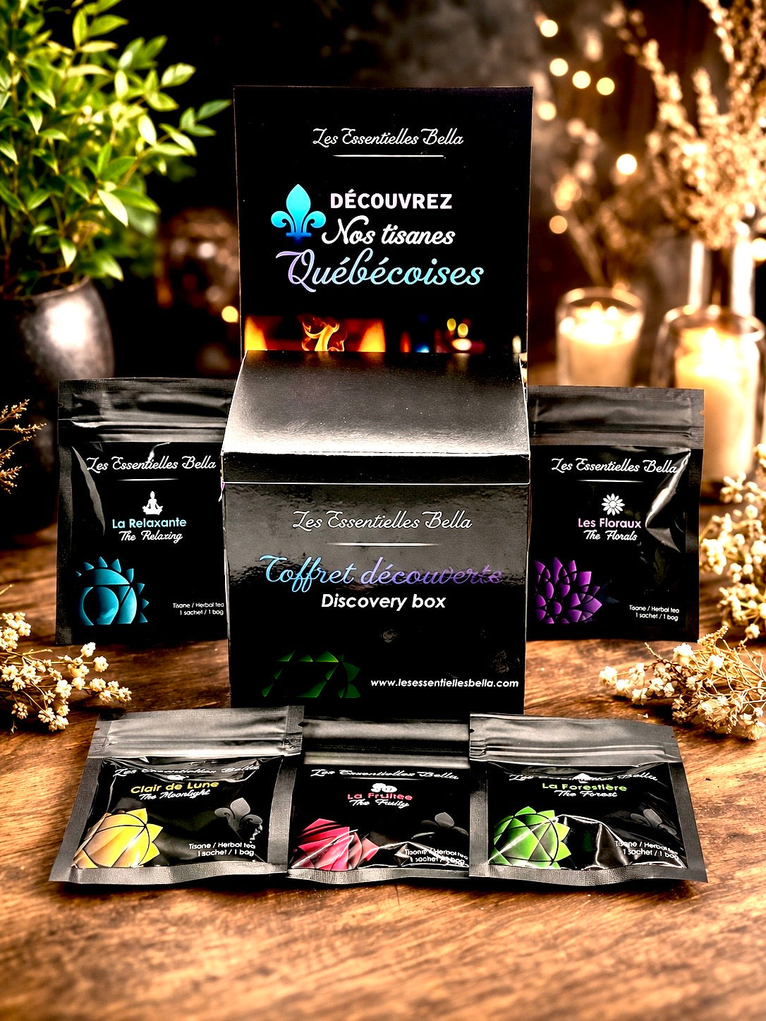 Boîtier tisane : Les 5 sachets québécois