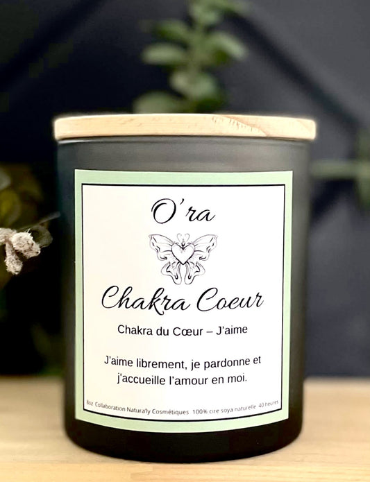 Chandelle de soya naturel (Chakra coeur) -Natural Soy Candle (Heart chakra)
