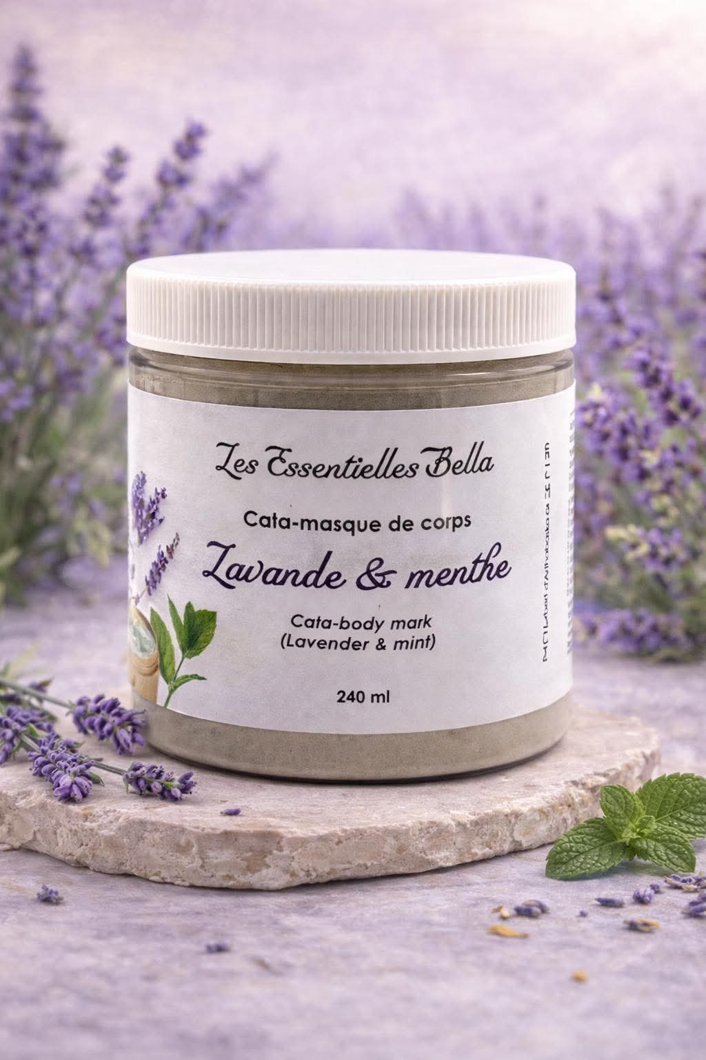 Cata-masque de corps (Lavande & Menthe)          Cata-body mark
(Lavender & mint)