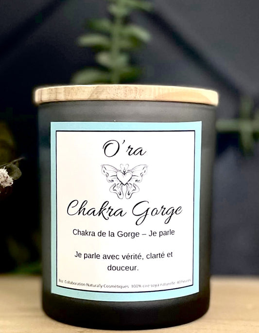Chandelle de soya naturel (Chakra gorge) -Natural Soy Candle (Throat chakra)