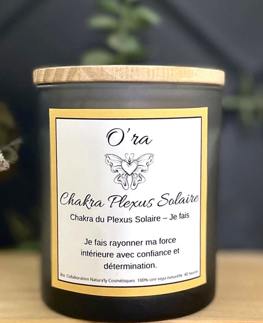 Chandelle de soya naturel (Chakra Plexus solaire) -Natural Soy Candle (Solar Plexus Chakra)
